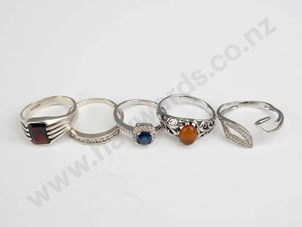 5x sterling silver rings Image 1++