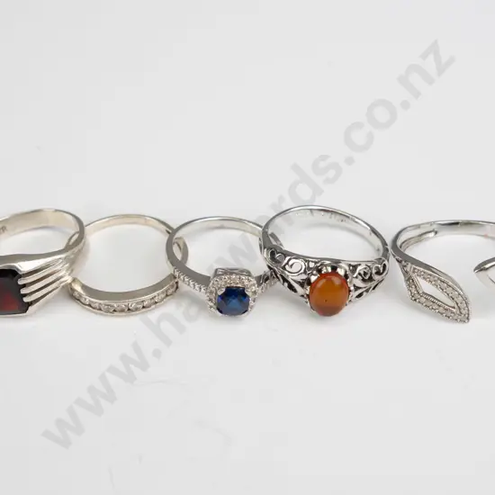 5x sterling silver rings