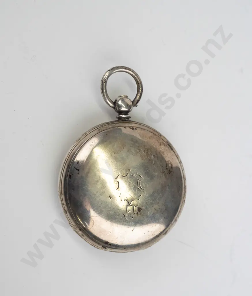 silver pocket watch stamped lion, shield, U Image 1++