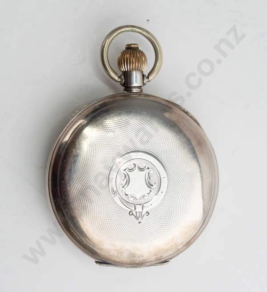 sterling silver cased stopwatch, complicated movement Image 1++