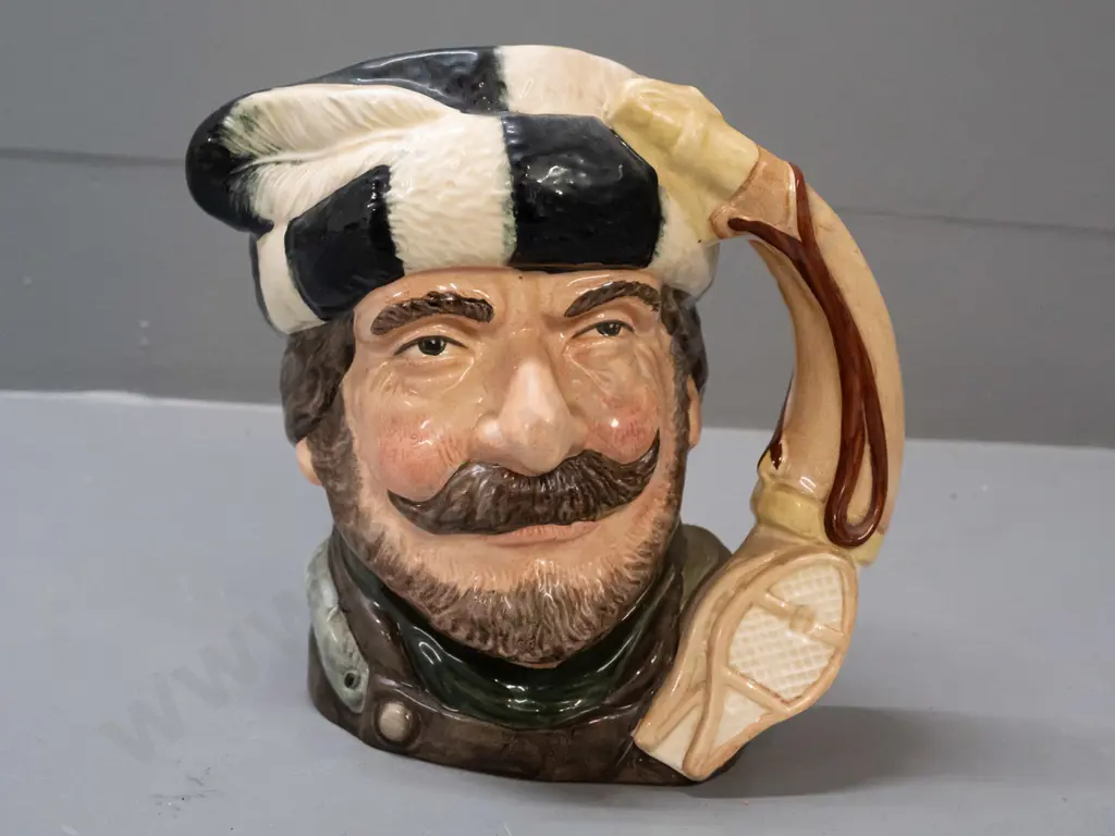 Royal Doulton "Trapper" character jug H-200 W-180 across handle Image 1++