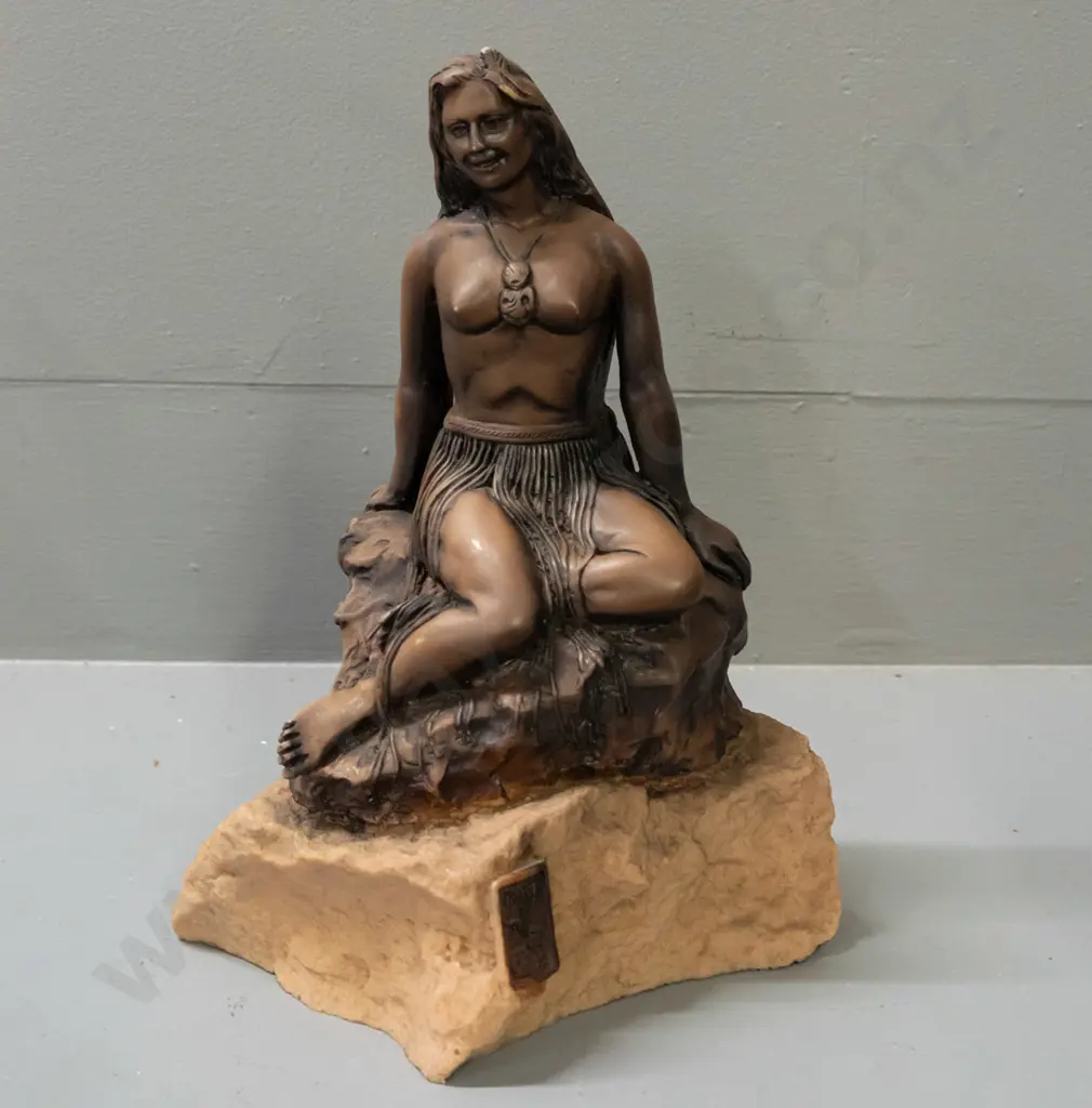 retro composite Pania of the Reef figure - marked Allan Davie & Co. Christchurch. Some wear or rubbing to finish on top Image 1++