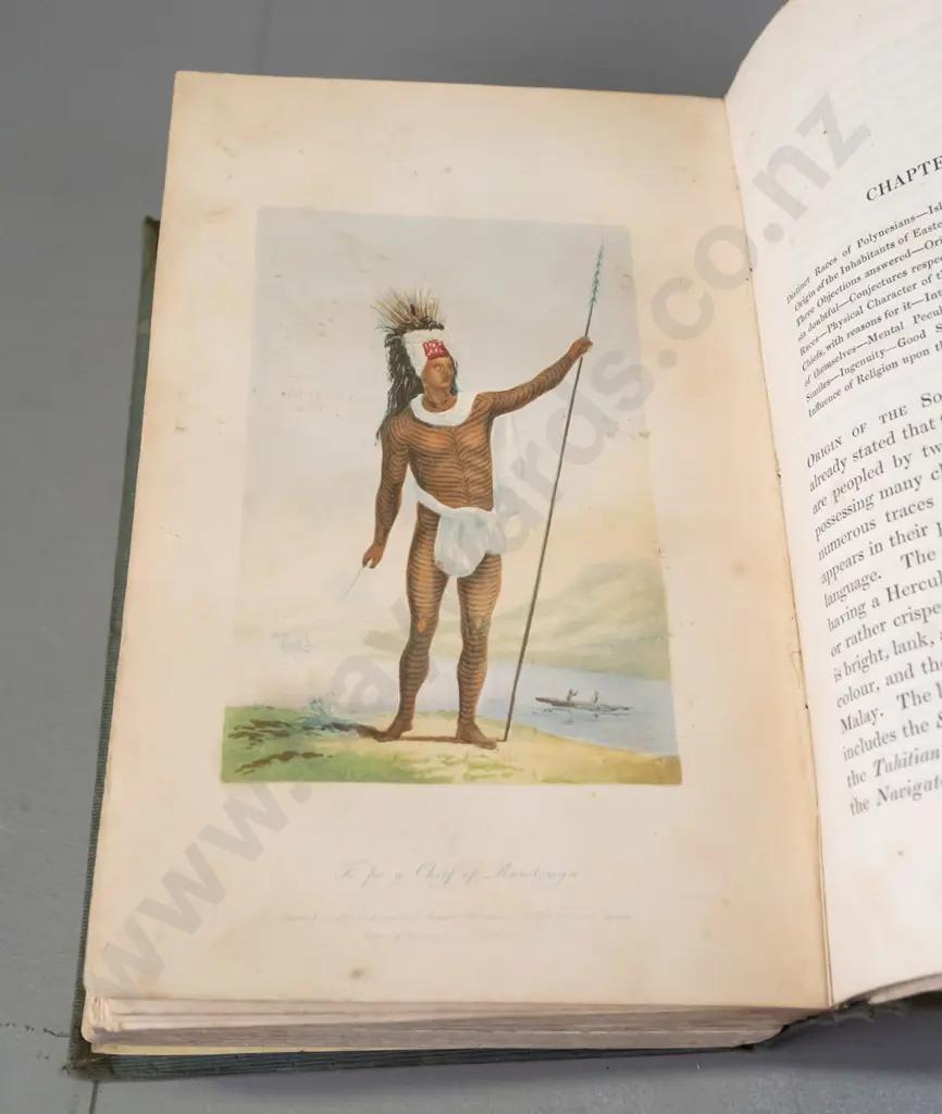 antique book: A Narrative of Missionary Enterprises in the South Sea Islands - John WIlliams, pub. 1837 - with wood Image 1++