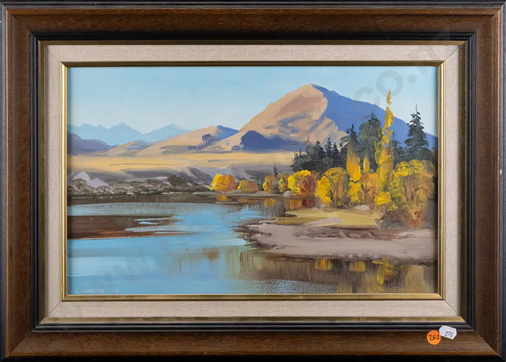 C Pickworth -- framed oil on board "Near Wanaka" 1990 H-230 W-370 Image 1++