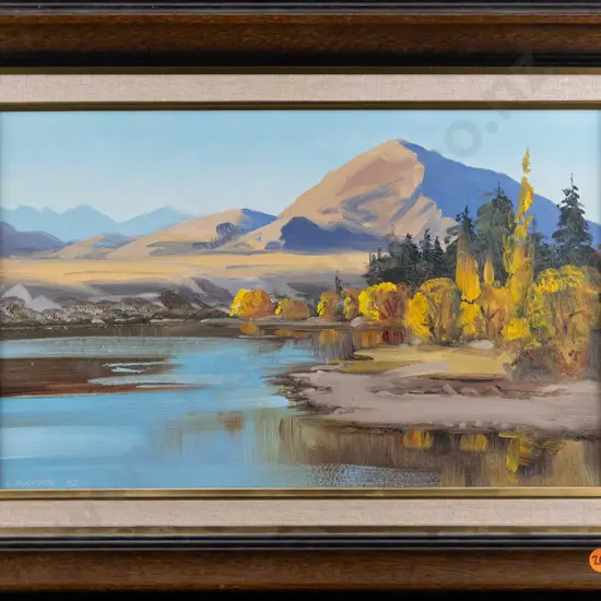 C Pickworth -- framed oil on board "Near Wanaka" 1990 H-230 W-370