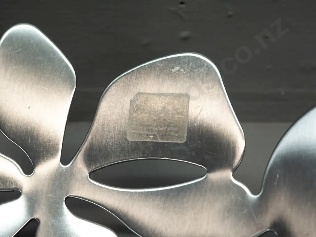 stainless steel fruit bowl designed by Monika Mulder for IKEA w/ faint label - some scratching. H-100 diameter 430 Image 1++