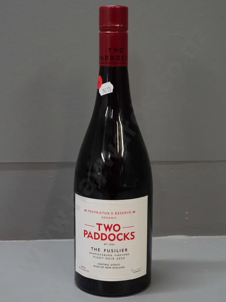 bottle of Two Paddocks 2020 Proprietor's Reserve Bannockburn "The Fusilier" organic Pinot Noir 750ml Image 1++