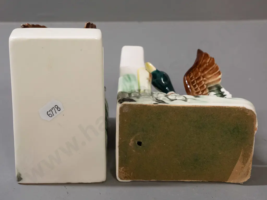 retro pair of mallard duck book-ends, maker unknown H-110 L-100 Image 1++