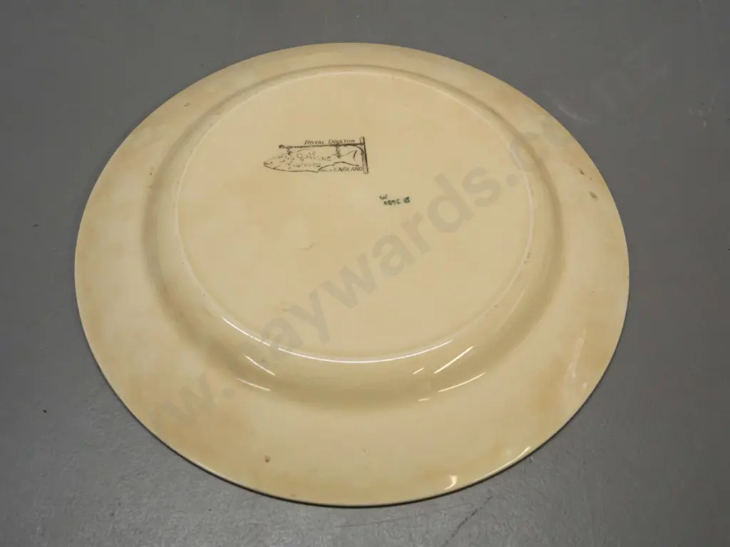 Royal Doulton Gallant Fishers cabinet plate and 2 Shorter & Sons character jugs - Cavalier and Scottie. Crazing and Image 1++