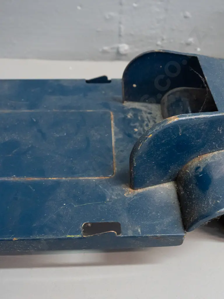 2 Tonka steel toy vehicles - Mighty Tonka dozer and a blue cab w/ flatbed trailer - Tonka New Zealand stickers on door Image 1++