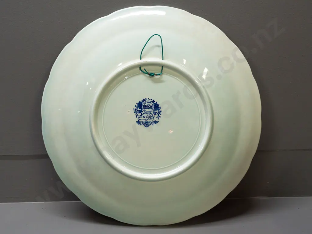 Boch Delft windmill scene wall charger with shaped rim D-400 Image 1++