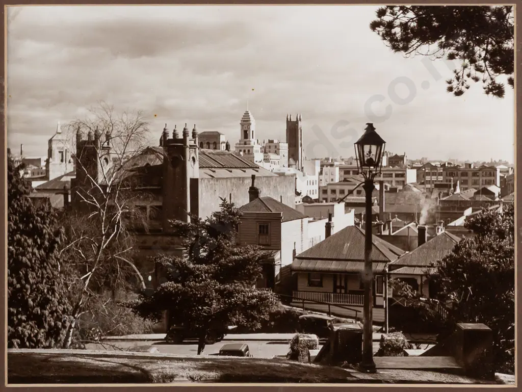 framed vintage Whites Aviation black and white photograph - Auckland H175 W230 Image 1++