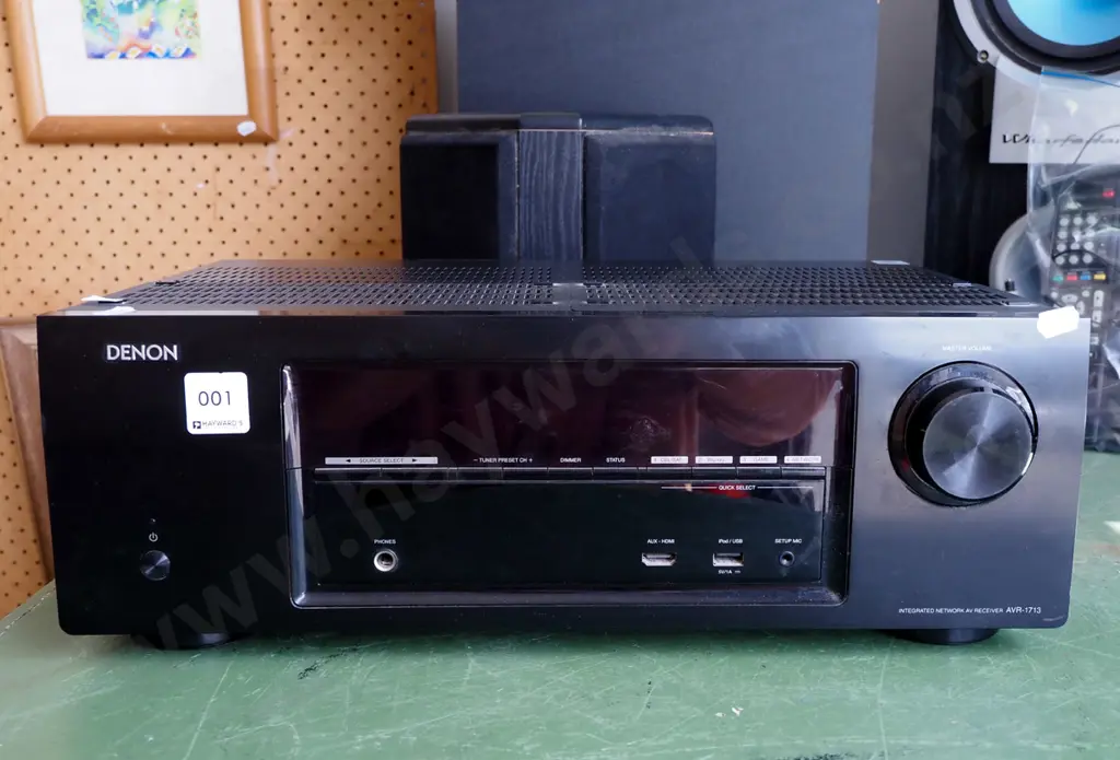 Denon integrated network AV receiver AVR/1713, set of Wharfedale surround sound speakers Image 1++