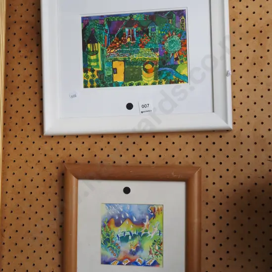 watercolour, felt tipped artwork - black dots