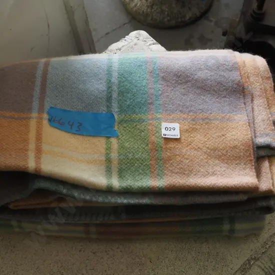 checked woollen blanket