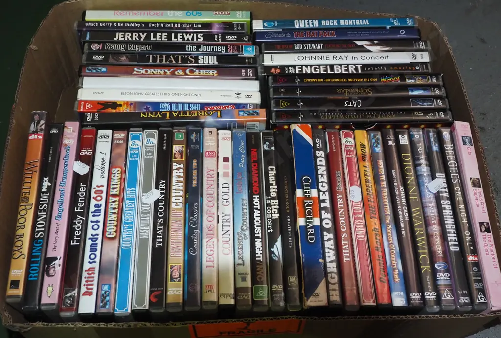 box of DVDs Image 1++