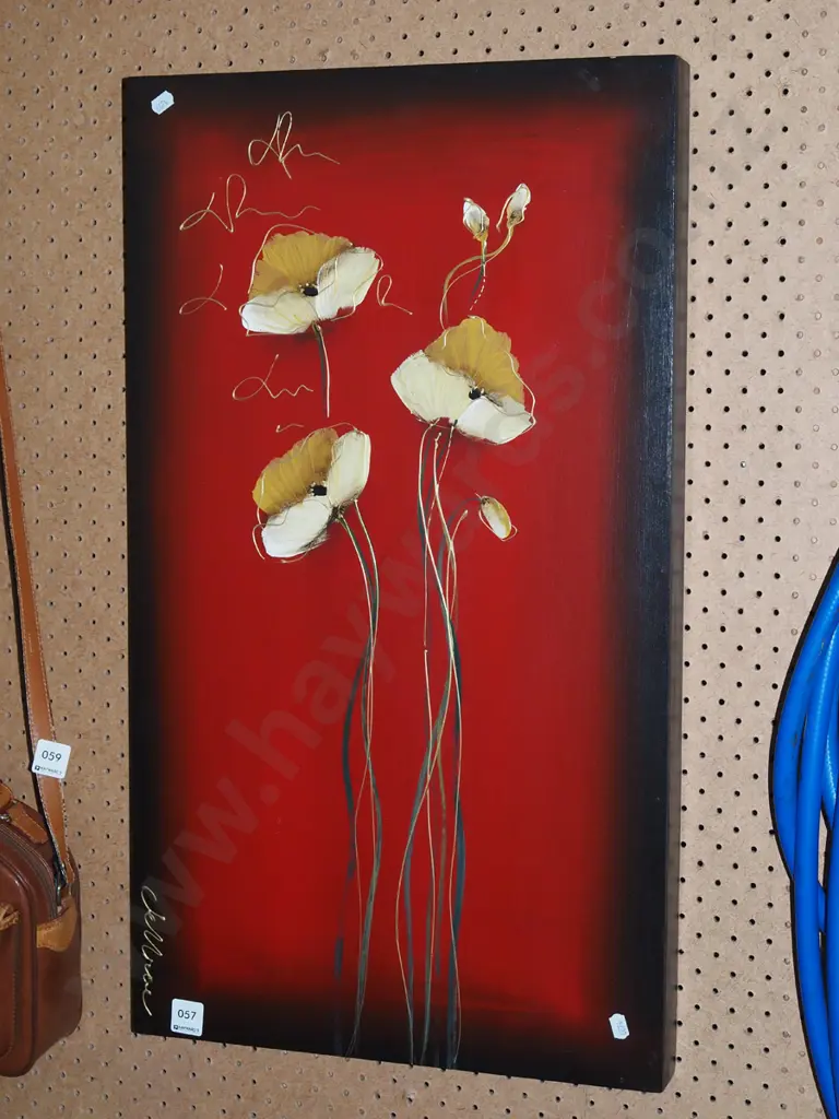 oil on board - poppies Image 1++