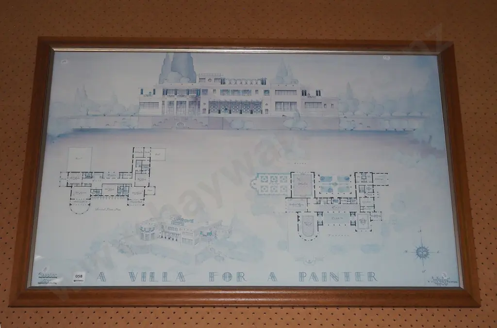 framed print - A Villa For A Painter - faded Image 1++