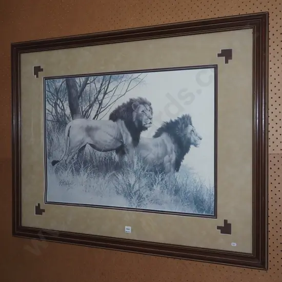framed print - lions
