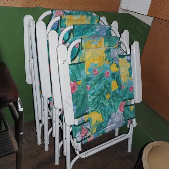 4x  foldaway outdoor deck chairs