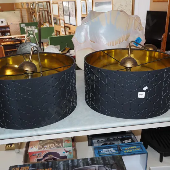 2x modern pendant light fittings