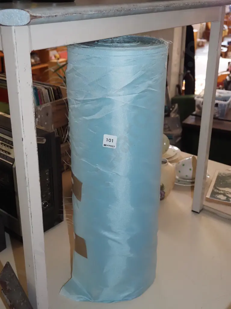 teal chiffon style fabric Image 1++