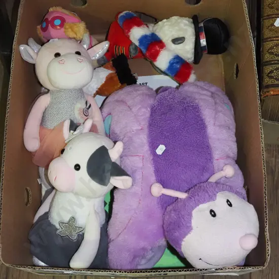 box of soft toys