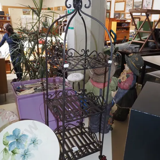 small wrought jardiniere stand H710