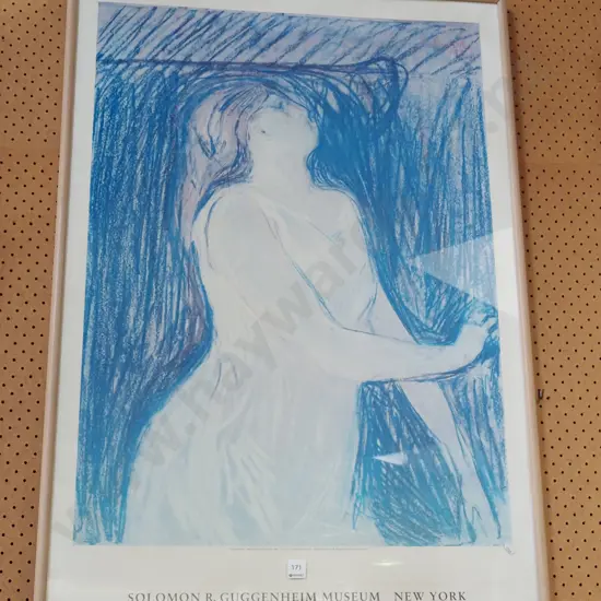 framed Guggenheim Museum Munch promotional poster