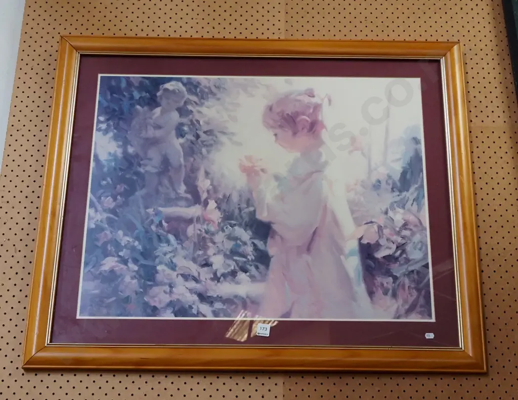 framed print - garden scene Image 1++