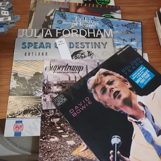 LPs; David Bowie, Supertramp, Talking Heads etc