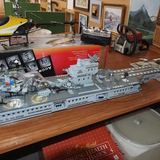 Lego model of an aircraft carrier L920