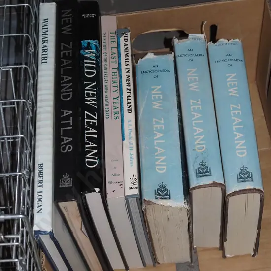 box of NZ books