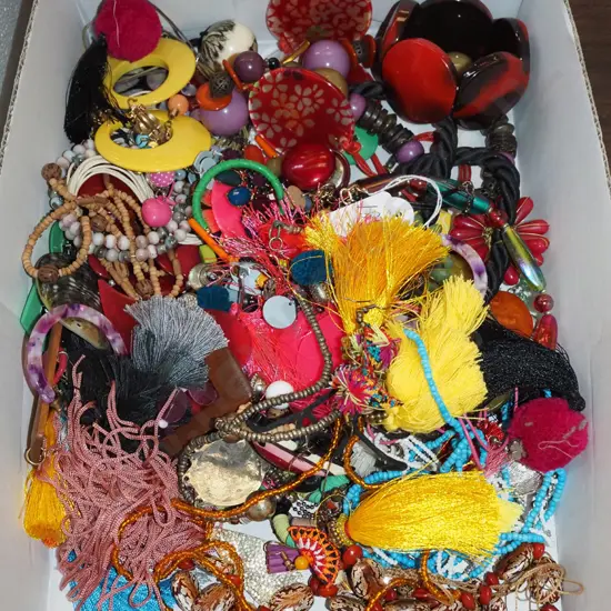 box of costume jewellery