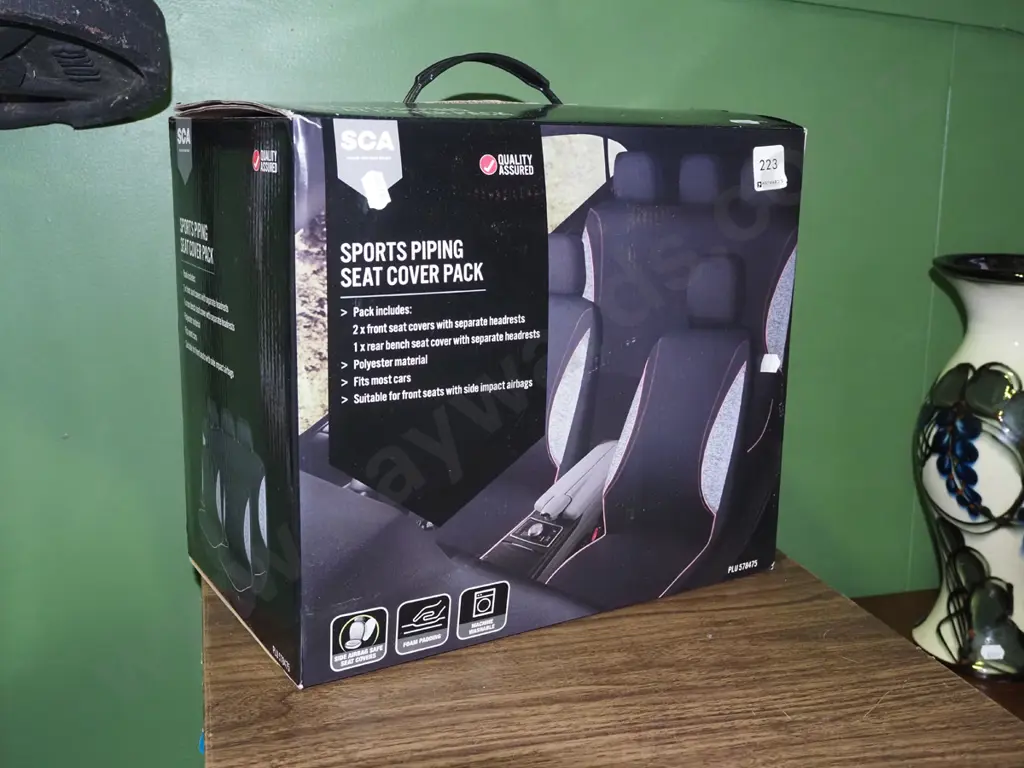 SCA sports piping seat cover set Image 1++