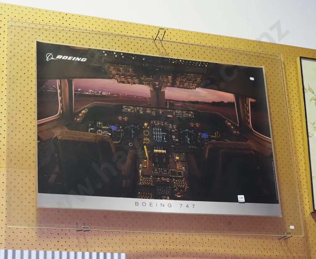 laminated Boeing 747 print - perspex holder not included Image 1++