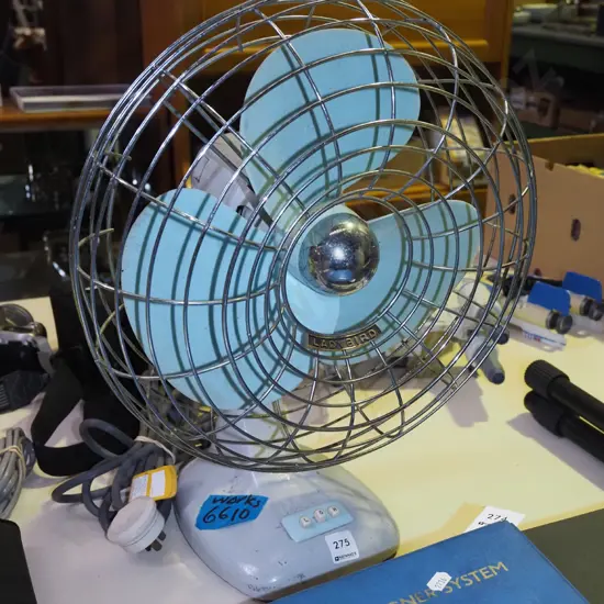 retro Ladybird oscillating table fan