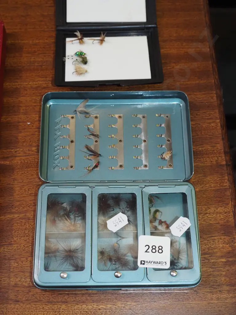 2x containers of fly fishing flies Image 1++