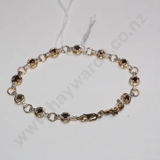 sterling, gold vermeil sapphire bracelet