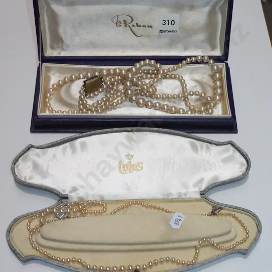 2x faux? pearl necklaces (one broken)