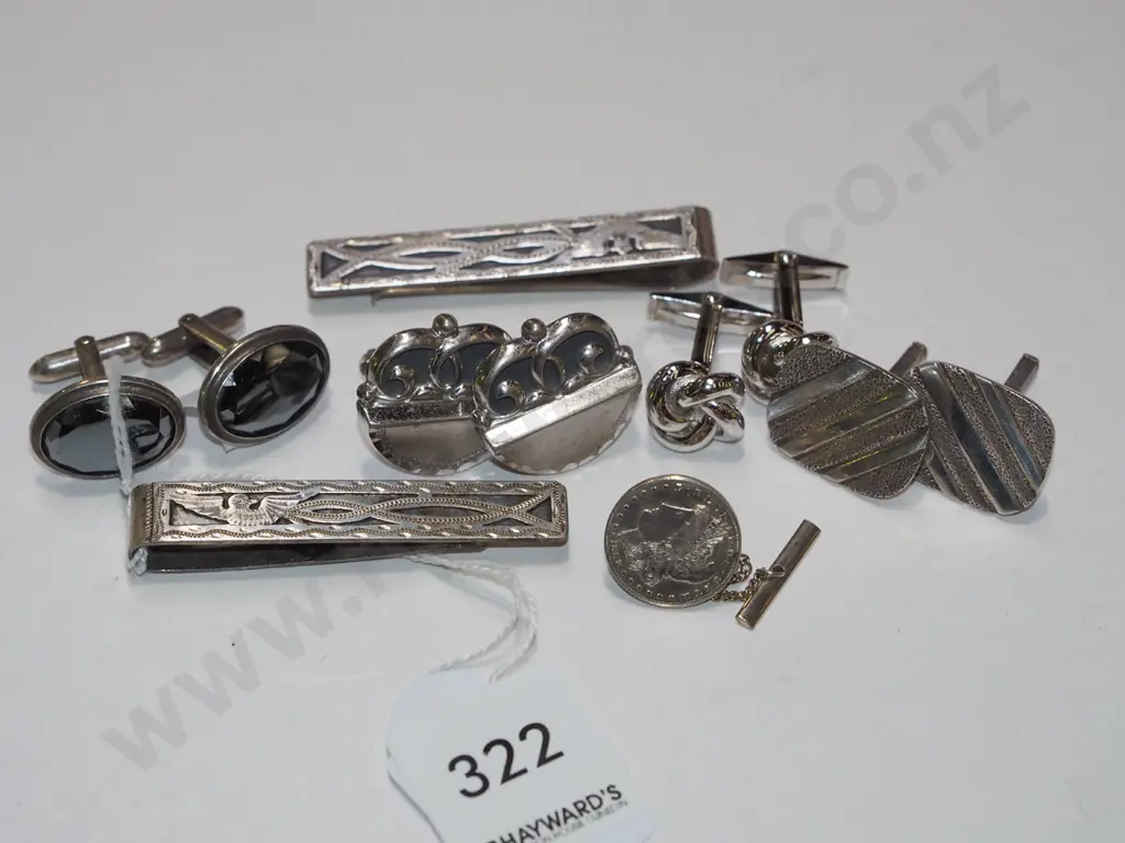 sterling silver tie clips & cuff links Image 1++