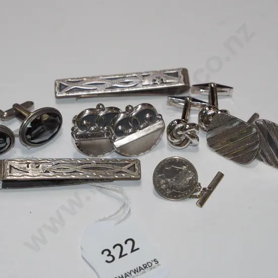 sterling silver tie clips & cuff links