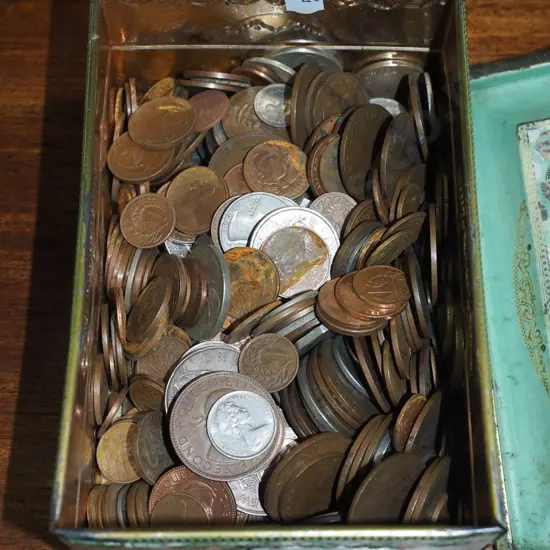tin of coins