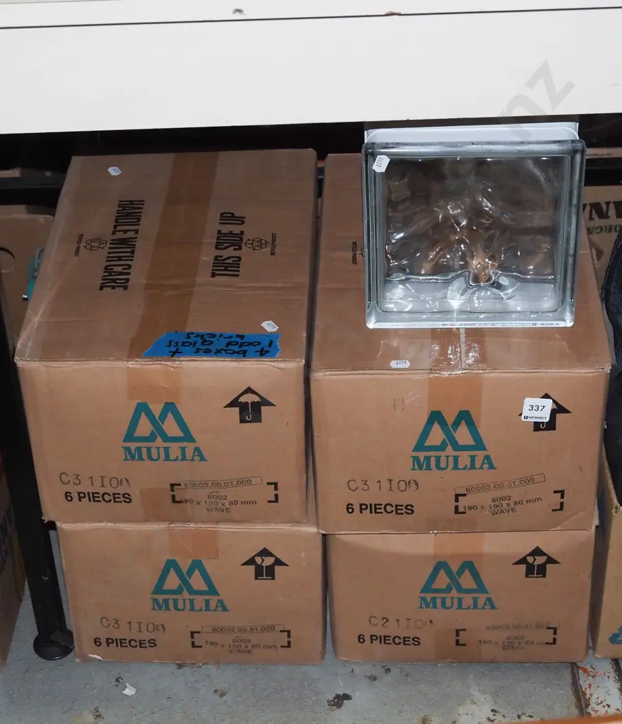 4x boxes of 6 and one odd glass bricks Image 1++