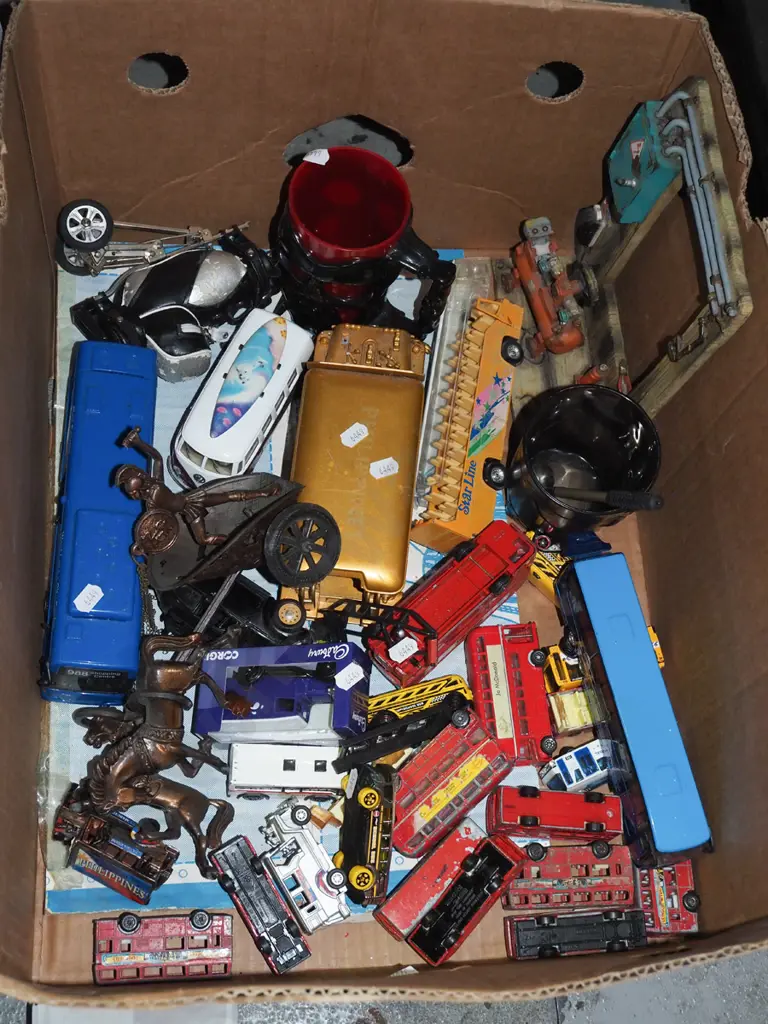 box of toy vehicles Image 1++
