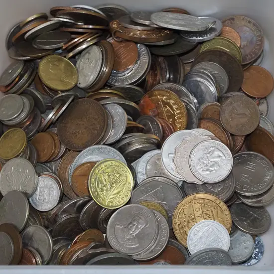 container of coins