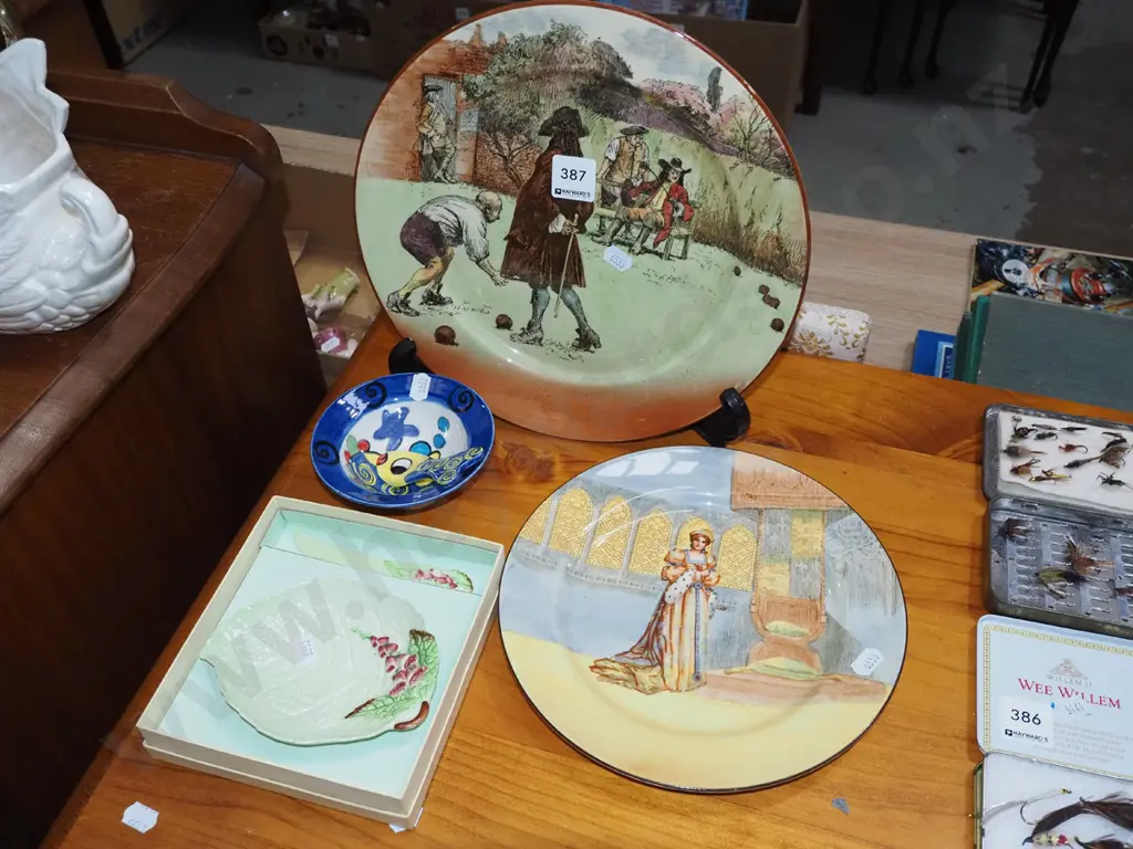 2 Royal Doulton plates, Carlton Ware dish and knife, etc Image 1++