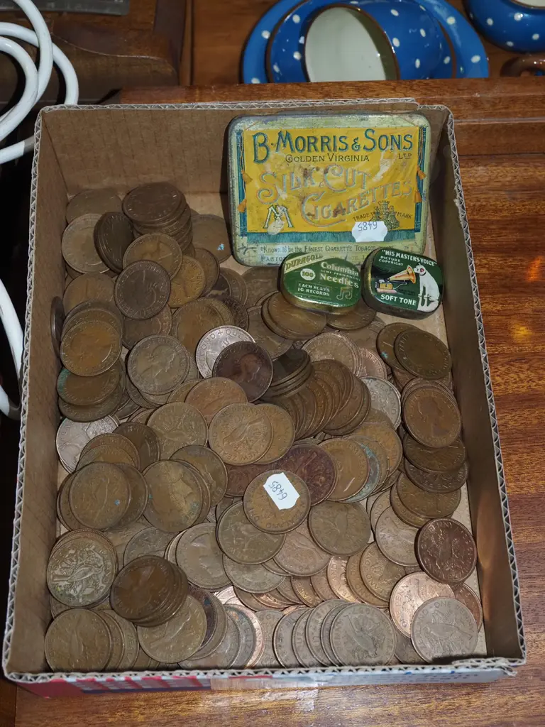 box of coins and tins Image 1++
