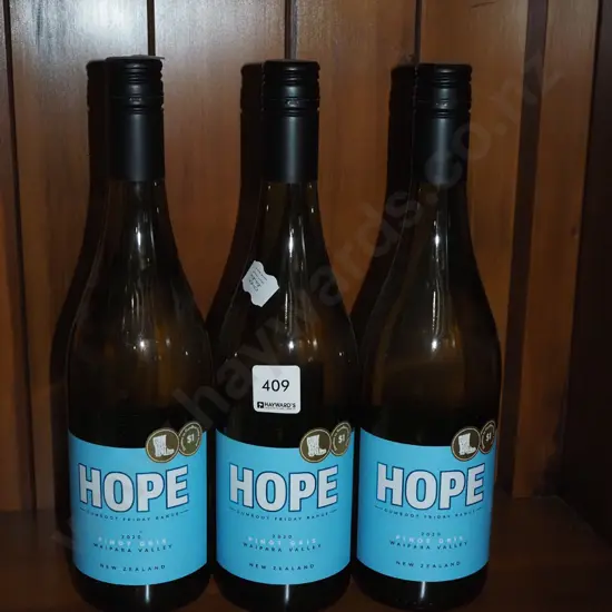 3 bottles of Hope Waipara Valley Pinot Gris 2020