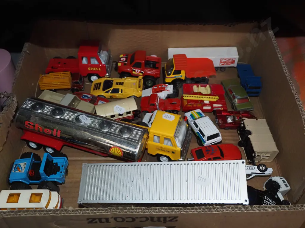 box of toy vehicles Image 1++